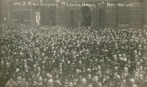 Deux minutes de silence à Mansion House, Londres, 11 novembre 1921