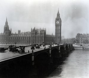 Vue du pont de Westminster et des Chambres du Parlement - English Photographer