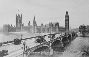 Pont de Westminster et les Chambres du Parlement, vers 1902 - English Photographer