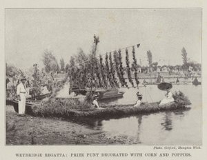 Régate de Weybridge, prix Punt décoré de maïs et de coquelicots