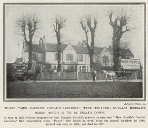 Où les conférences de rideaux de Mme Caudle ont été écrites, maison de Douglas Jerrold - English Photographer