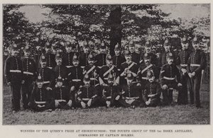 Gagnants du prix de la Reine à Shoeburyness, le quatrième groupe de la 1ère artillerie d