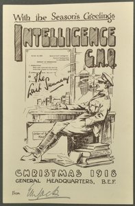 Avec les vœux de saison, Intelligence G.H.Q., Noël 1918 de E. M. Jack, 1918 - English Photographer