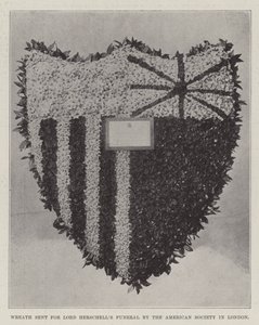 Couronne envoyée pour les funérailles de Lord Herschell par la Société américaine à Londres - English Photographer