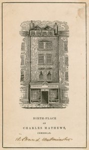 18 Strand, Westminster, Londres, lieu de naissance de Charles Matthews, comédien - English School