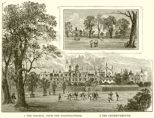 1. Le collège, depuis les terrains de jeu. 2. Le terrain de cricket - English School