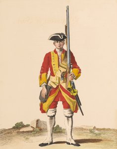 29e Régiment de pied, vers 1742 - English School