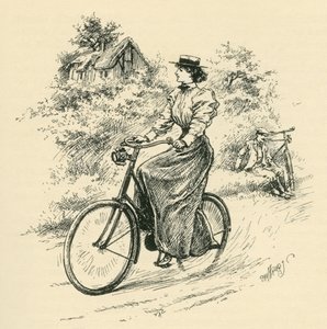 Une cycliste du 19ème siècle. Du Strand Magazine publié en 1897.