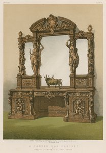 Un cabinet en chêne sculpté par Messrs Jackson et Graham, Londres - English School