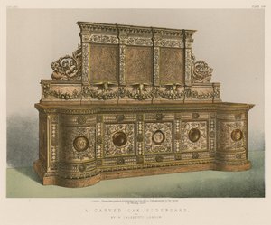 Buffet en chêne sculpté - English School