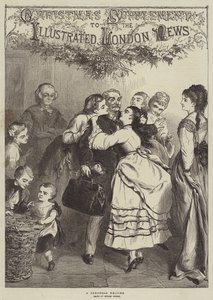 Un accueil de Noël (gravure) - English School