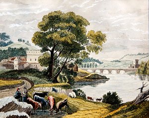 Paysage claudien, vers 1825 - English School