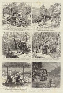 Un jour de vacances dans une station de montagne himalayenne (gravure) - English School