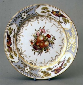 Une assiette de Derby peinte par George Complin
