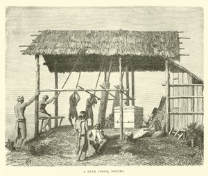 Une forge Dyak, Bornéo - English School