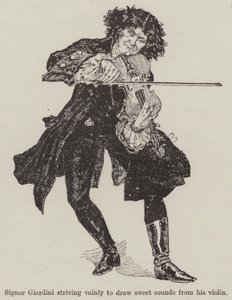 Un violon avec une seule mélodie, par R E Francillon (gravure) - English School