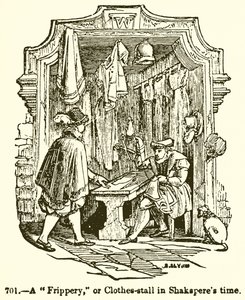 Friperie ou étal de vêtements à l