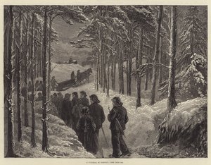 Un enterrement en Norvège (gravure) - English School