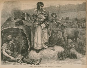 Un campement de gitans sur Putney Common