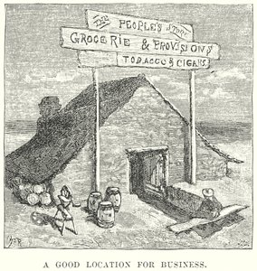 Un bon emplacement pour les entreprises (gravure) - English School