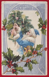 "Un Joyeux Noël", carte victorienne