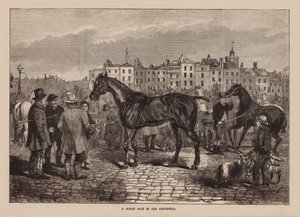 Vente de chevaux à Old Smithfield (gravure)