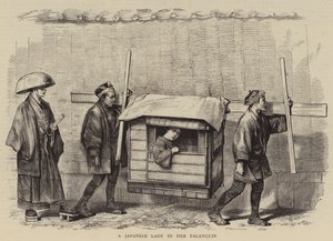 Une dame japonaise dans son palanquin - English School