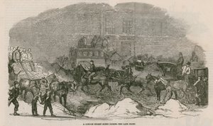 Une rue de Londres pendant le grand gel