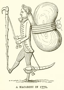 Un macaroni en 1772 - English School