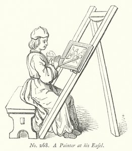 Un peintre à son chevalet - English School