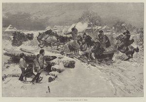 Un mariage paysan en Hongrie (gravure) - English School