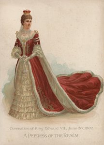 Une pairesse du royaume (chromolithographie) - English School