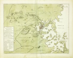 Plan de la ville et du port de Boston et des environs