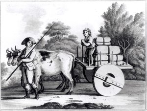Une ferme portugaise, de A General View of the State of Portugal par James Murphy, publié en 1797