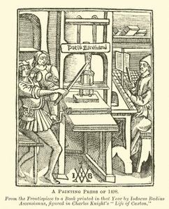 Une presse à imprimer de 1498 - English School