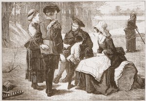 Un ouvrier protestant de Meaux lisant les Écritures à ses amis, illustration de L