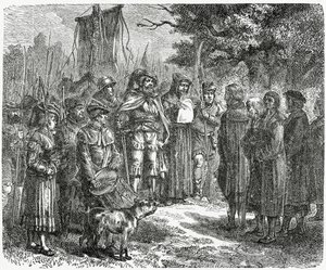 Un chevalier brigand exigeant un tribut, 1882