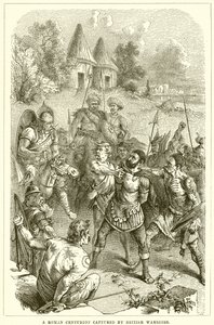 Un centurion romain capturé par des guerriers britanniques - English School