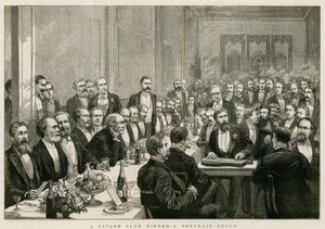 Dîner du Savage Club, un groupe de portraits