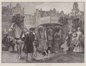 Un traîneau-coach dans le vieux Amsterdam - English School