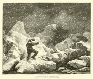 Tempête de neige au Groenland