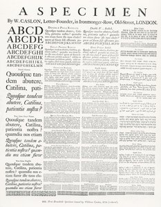 Un spécimen par W.Caslon
