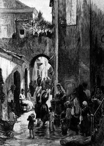 Une fontaine de rue, Catanzaro, Italie, de 