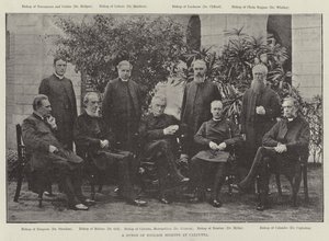 Un synode des évêques anglais à Calcutta (gravure) - English School