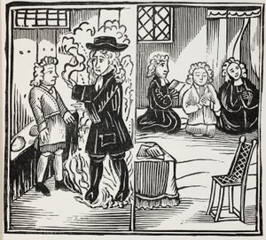 Un avertissement terrible et opportun pour les jeunes hommes, illustration de Chap-books du XVIIIe siècle par John Ashton, pub. 1882