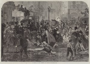 Dégel dans les rues de Londres (gravure) - English School