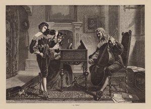 "A Trio" (gravure) - English School