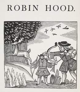 Un véritable conte de Robin des Bois, illustration de Chap-books du XVIIIe siècle par John Ashton, pub. 1882 - English School