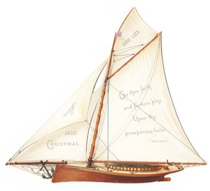 Carte de Noël victorienne en trois dimensions, découpée à l