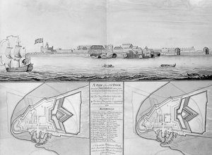 Vue du chantier naval de Sa Majesté à Sheerness, 1698 - English School